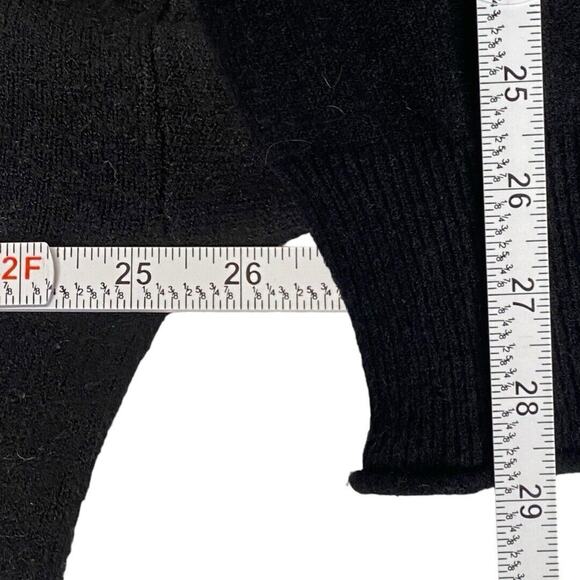 Pixley Black Embroidered Floral Sweater Womens Lg Viscose Cozy Soft Cottage Boho - Picture 7 of 9